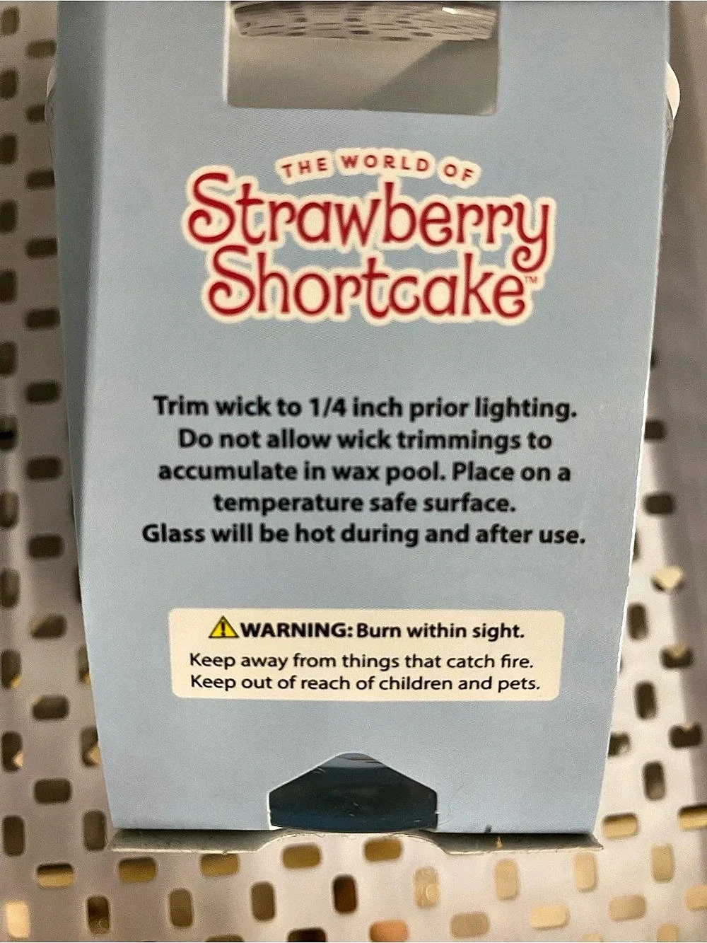 Strawberry Shortcake Blueberry Scented Candle NWT